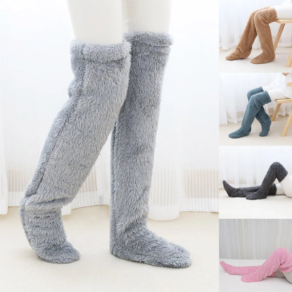 Modieuse Lang Plush Fleece Knie Hoë Sokkies