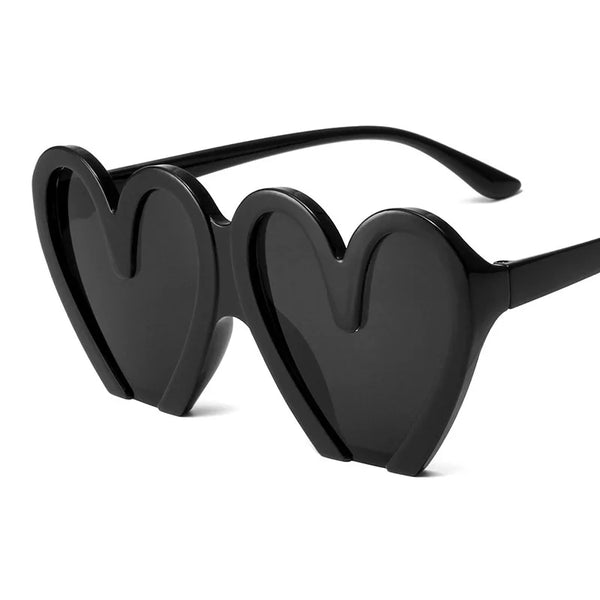 Trendy Heart Punk Retro Sunglasses