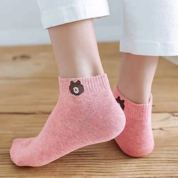 Trendy Comfy Bear Pattern Socks