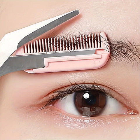 Trendy Steel Eyebrow Trimmer With Built In Scissors