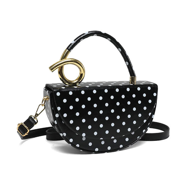 Trendy Polka Dot Crossbody Messenger Bag