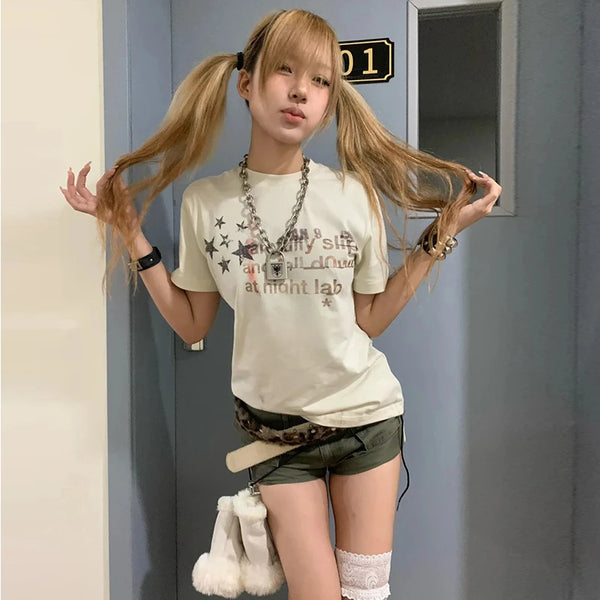 Trendy Japanese Print Graphic Retro T-shirts
