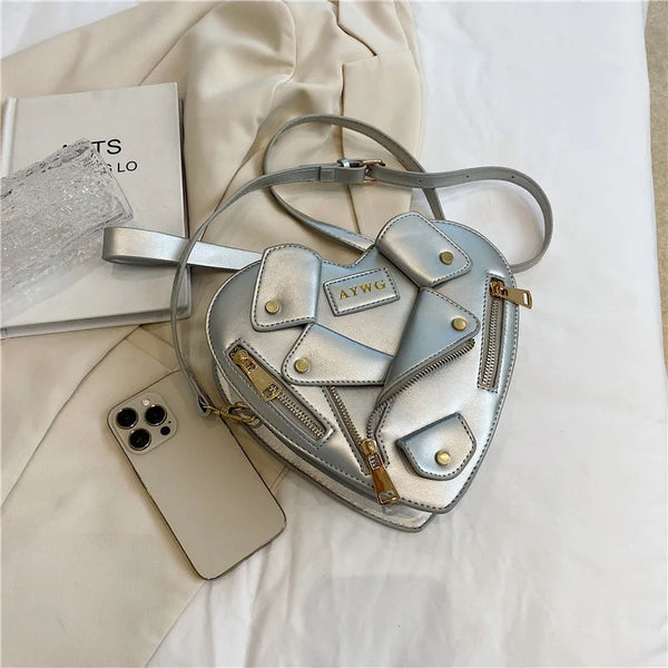 Trendy Tuxedo Inspired Crossbody Handbag