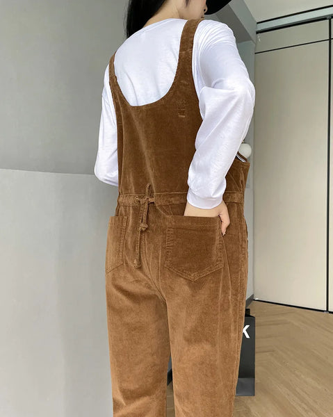 Trendy Maternity Corduroy Overall Pants