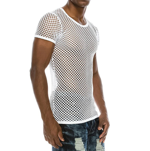 Trendy Men's Mesh Muscle Pullover Top