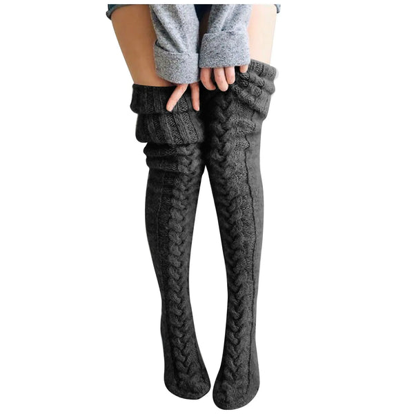 Trendy Crochet Thigh High Foot Warmers