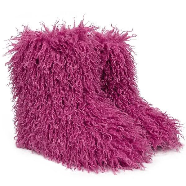 Trendy Teddy Bear Faux Wool Boots