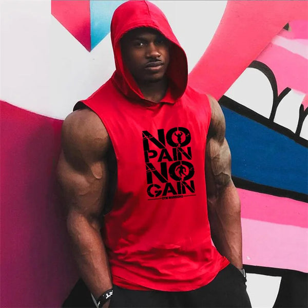 Trendy Hooded Sweatshirt Fitness Tank Top