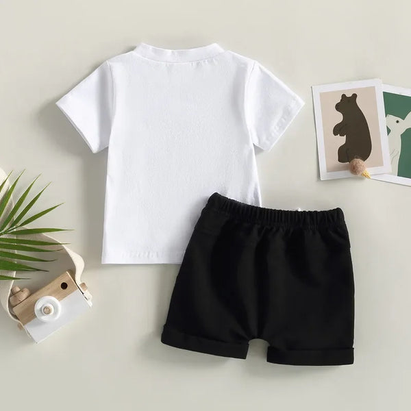 Trendy 0-24months 2-Piece Bear Pattern Shorts Set