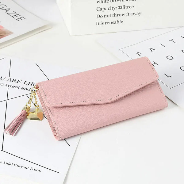 Trendy Fold Wallet With Coin Pocket And Tassle