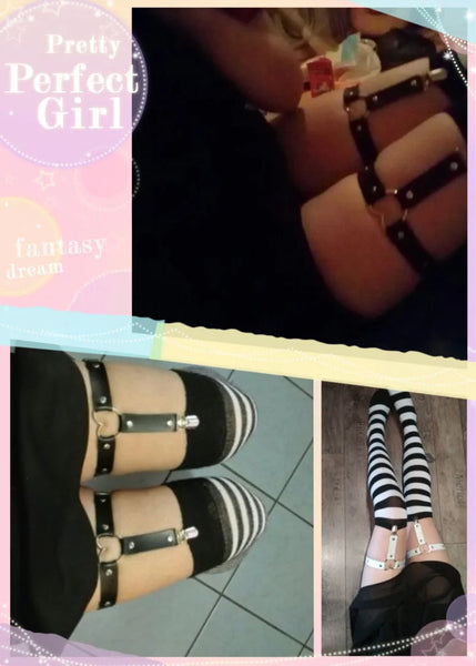 Trendy Leather Thigh Garters Harness Leg Strap