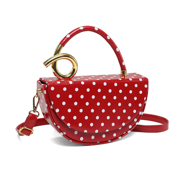 Trendy Polka Dot Crossbody Messenger Bag