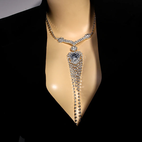 Stonefans Heart Nipple Chain Jewlery Clips Ring Charm Bra Non Piercing Chest Fashion Necklace Sexy Rave Body Jewelry for Women