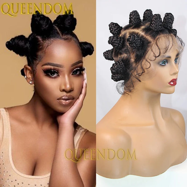 Trendy Bantu Knotless Heat Resistant Full Lace Braided Wig