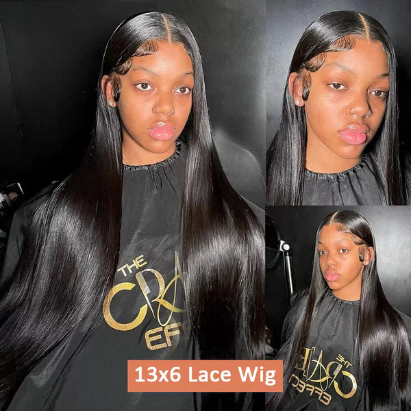 Trendy Bone Straight Human Brazilian Lace Frontal Wig