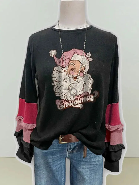 Trendy Ugly Santa Christmas Pullover Sweatshirt