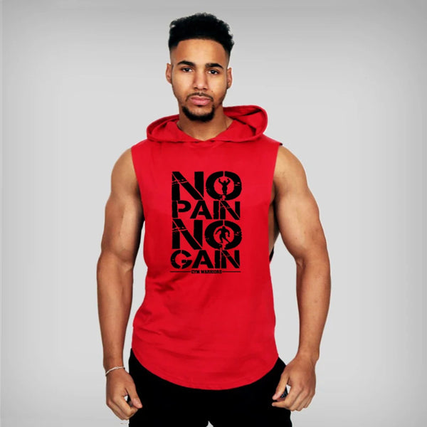 Trendy Hooded Sweatshirt Fitness Tank Top