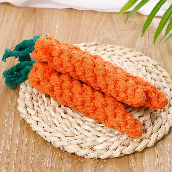 Trendy Carrot Shape Rope Dog Chew