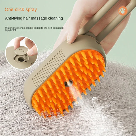 Trendy Steam 3 in 1 Electric Massage Pet Grooming Brush