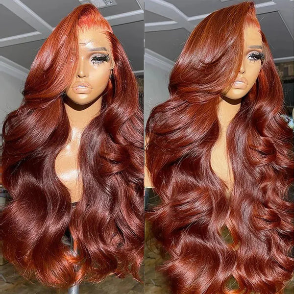 Trendy Reddish Frontal Brazilian Hair Lace Wig