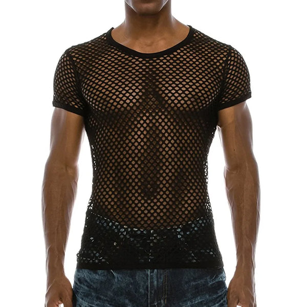 Trendy Men's Mesh Muscle Pullover Top