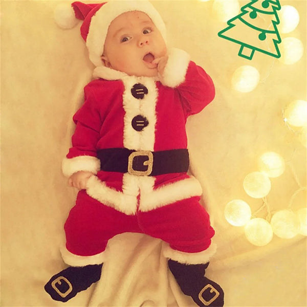 Trendy Baby Santa Christmas Pants Set