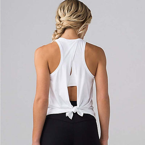 Trendy Yoga Hollow Out Shirt