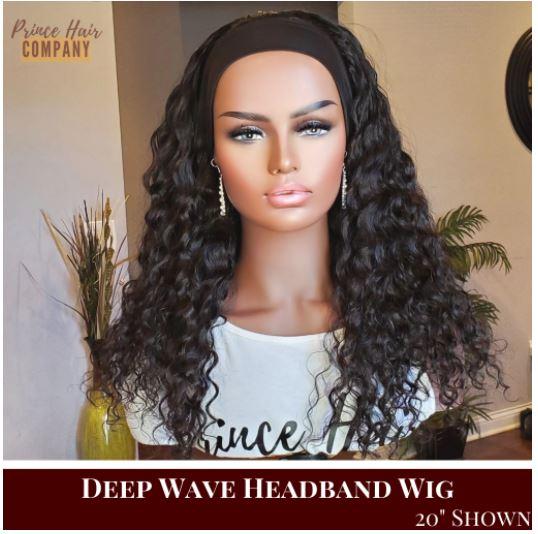 Trendy Malaysian Deep Wave Headband Wig