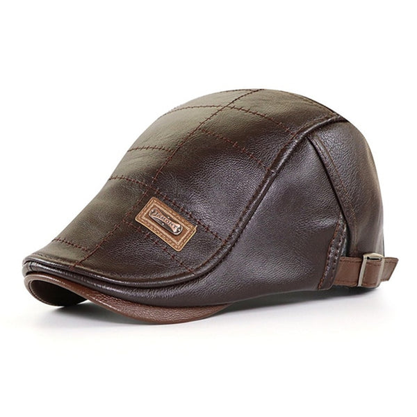 Trendy Men Leather Retro Kango Hat