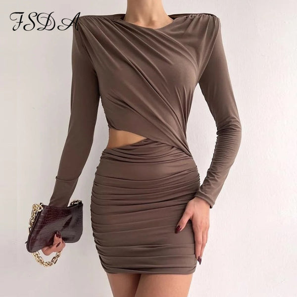 Trendy Hollow Out Mini Dress