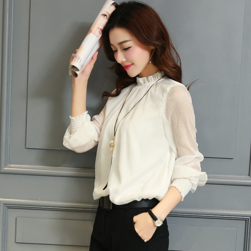 Trendy Elegant Chiffon Blouse