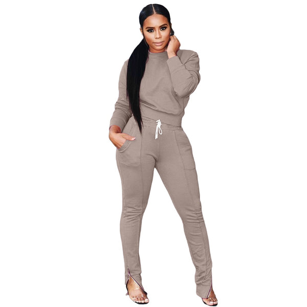 Trendy Long Sleeve Casual Tracksuit