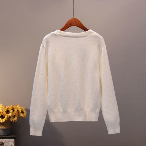 Trendy Cardigan V Neck Knitted Sweater