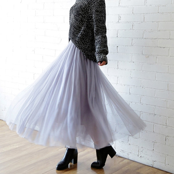 Trendy High Waist Mesh Tutu Skirt