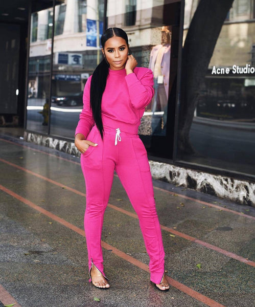 Trendy Long Sleeve Casual Tracksuit