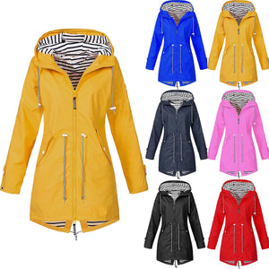 Trendy Hooded Rain Coat