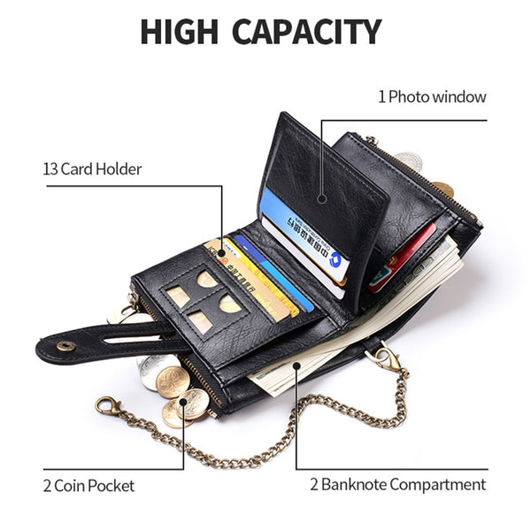 Trendy Customizable Wallet With Chain