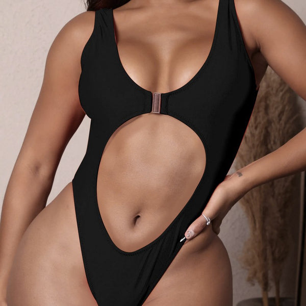 Trendy One Piece Women Hollow Out Swimsuit