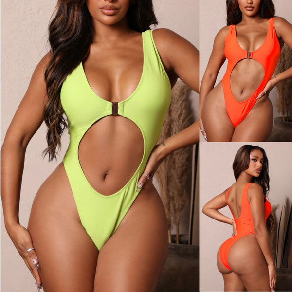 Trendy One Piece Women Hollow Out Swimsuit