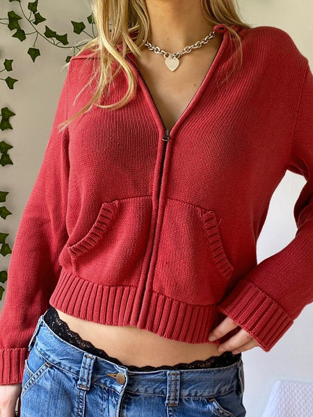 Trendy Knitted Solid Color Hoodie Sweater