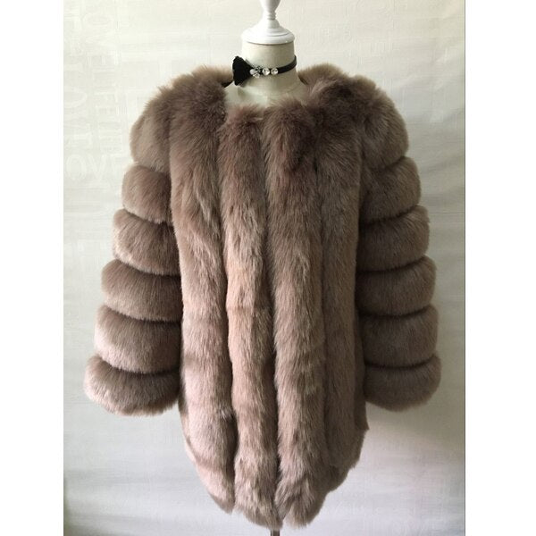 Trendy Faux Fur Mid Waist Coat