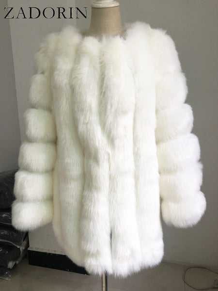 Trendy Faux Fur Mid Waist Coat