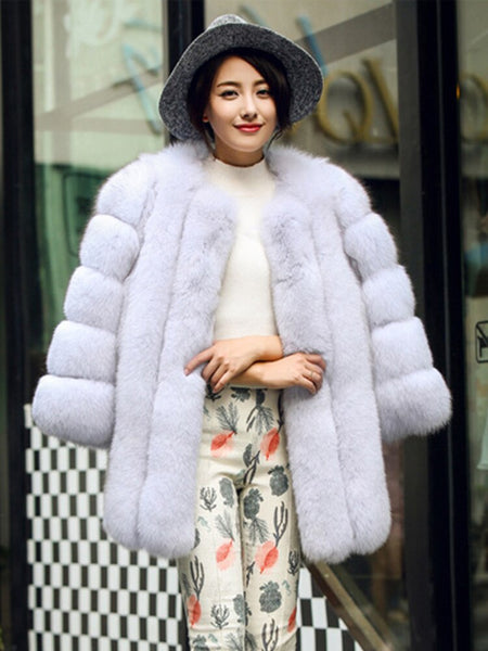 Trendy Faux Fur Mid Waist Coat