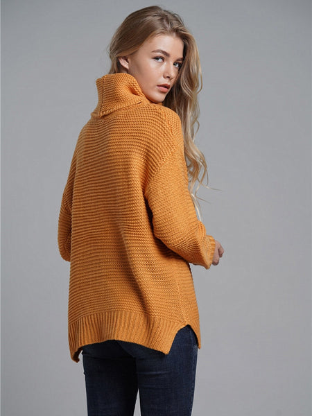 Trendy Knitted Turtleneck Sweater