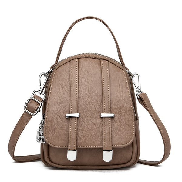 Trendy Casual Tote Leather Crossbody Handbag