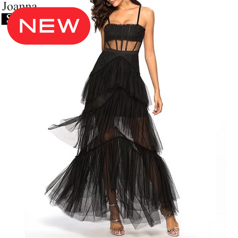 Trendy Lace Hollow Out Maxi Dress