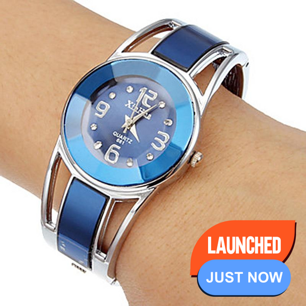 Trendy Stainless Steel Wristwatch