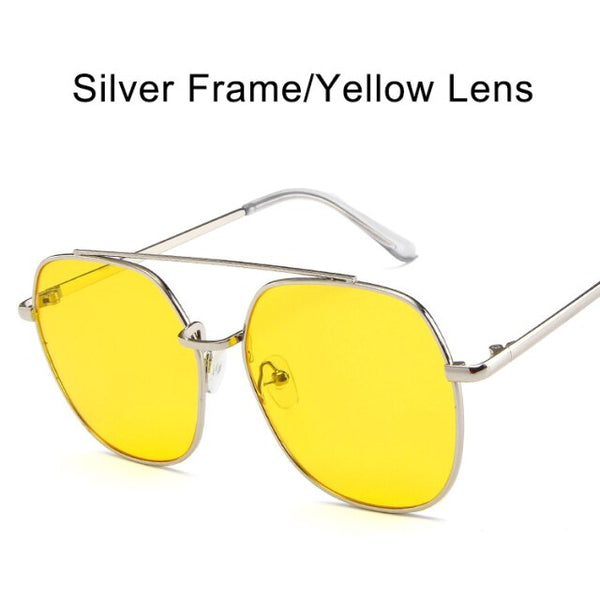 Trendy Square Wire Frame Sunglasses