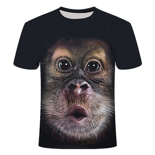 Trendy Men's 3D Monkey T-shirt