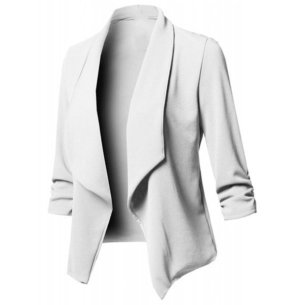 Trendy Solid Color Long Sleeve Blazer Jackets